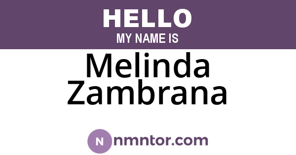 Melinda Zambrana