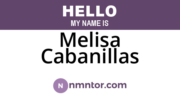 Melisa Cabanillas