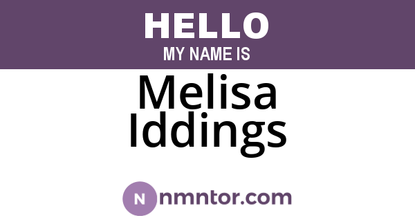 Melisa Iddings