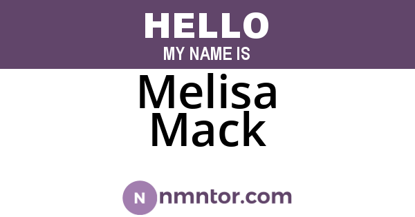 Melisa Mack