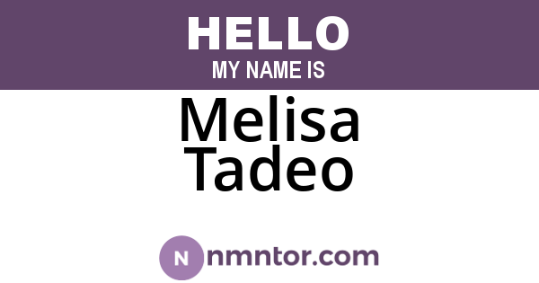 Melisa Tadeo