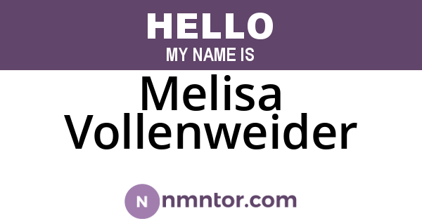 Melisa Vollenweider