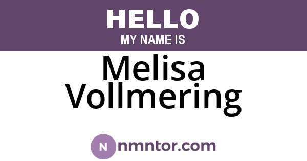Melisa Vollmering