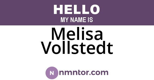 Melisa Vollstedt