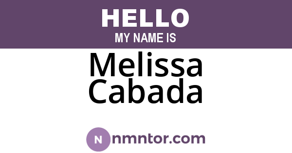 Melissa Cabada