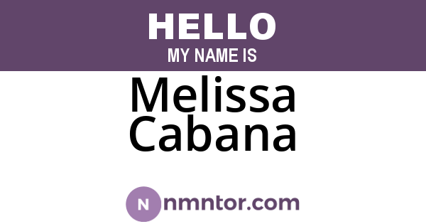 Melissa Cabana