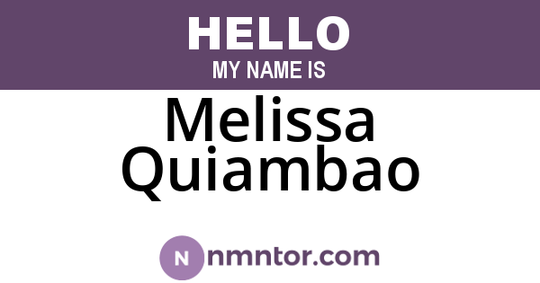 Melissa Quiambao