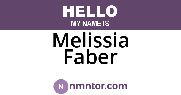 Melissia Faber