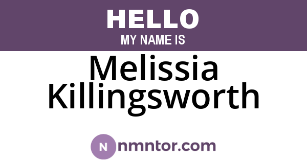 Melissia Killingsworth