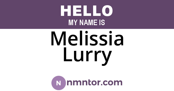 Melissia Lurry