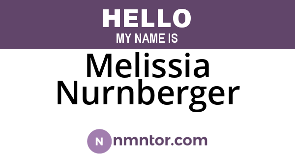 Melissia Nurnberger