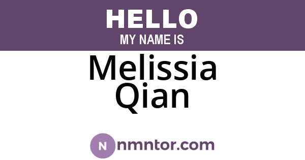 Melissia Qian