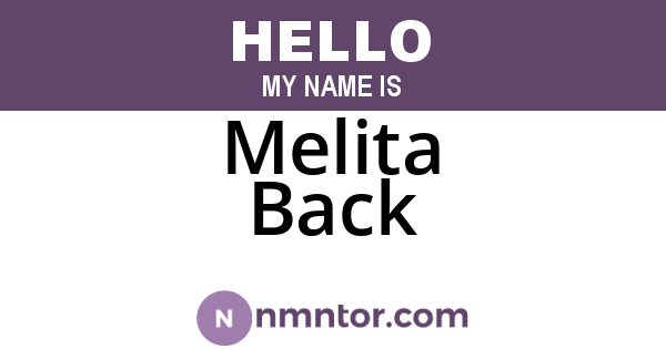 Melita Back