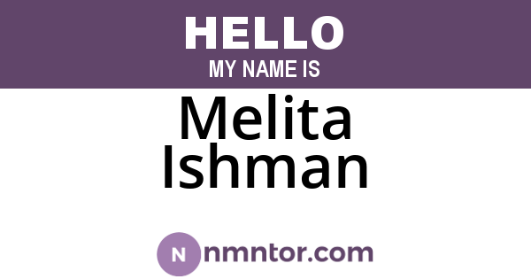 Melita Ishman
