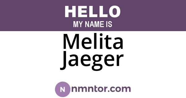 Melita Jaeger