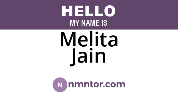 Melita Jain