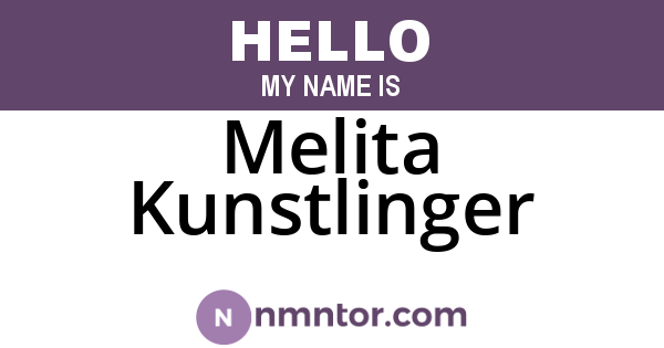 Melita Kunstlinger