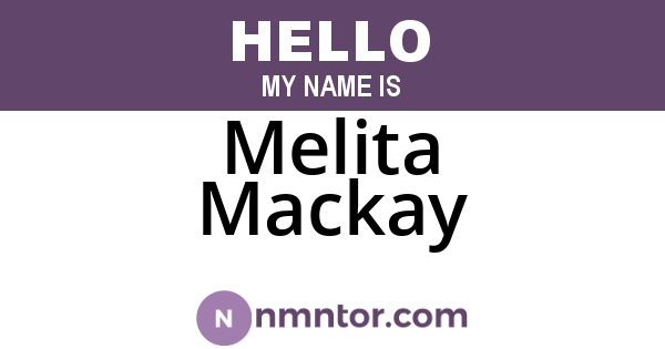 Melita Mackay