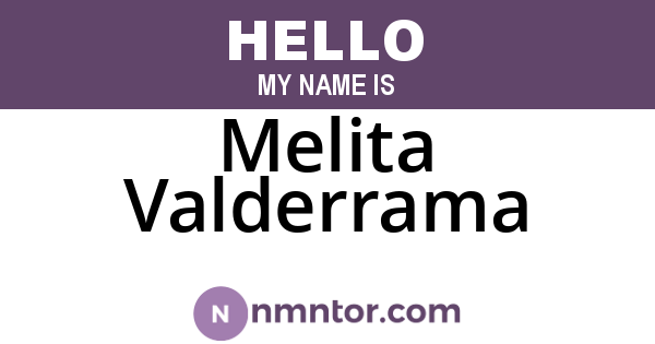 Melita Valderrama