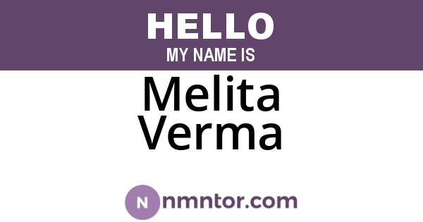 Melita Verma