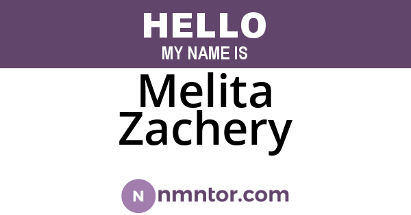 Melita Zachery