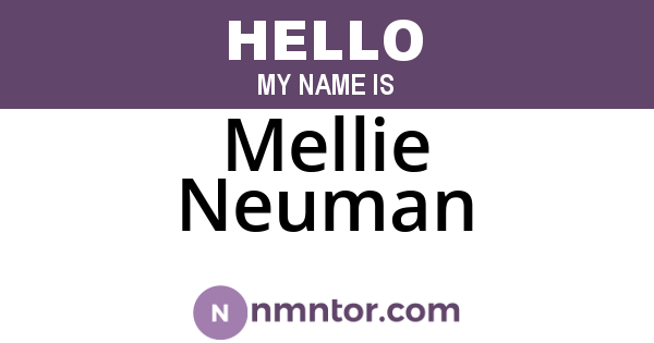 Mellie Neuman