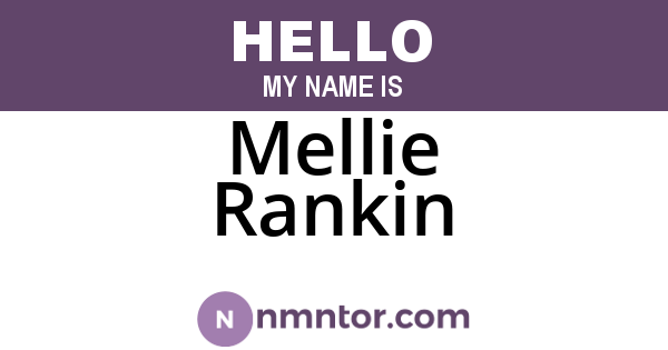 Mellie Rankin