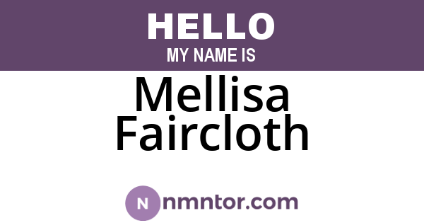 Mellisa Faircloth