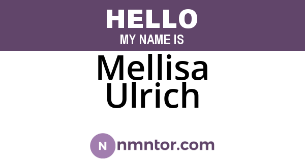 Mellisa Ulrich
