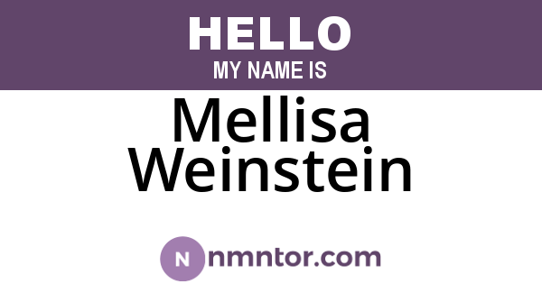 Mellisa Weinstein
