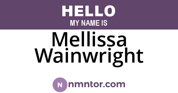 Mellissa Wainwright