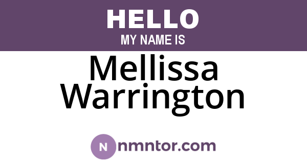 Mellissa Warrington