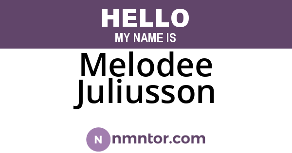 Melodee Juliusson