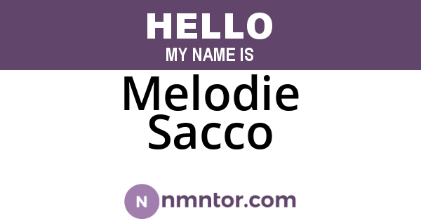 Melodie Sacco