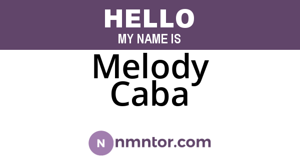 Melody Caba