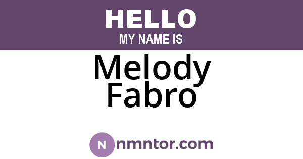 Melody Fabro
