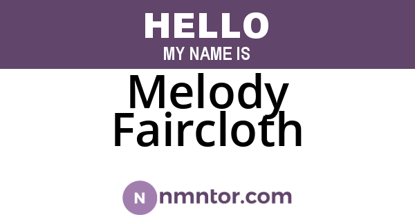 Melody Faircloth