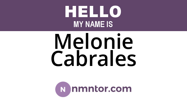 Melonie Cabrales