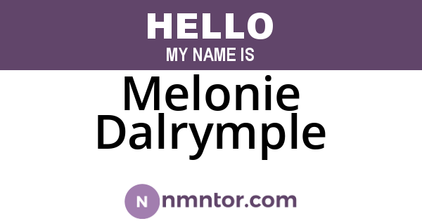 Melonie Dalrymple