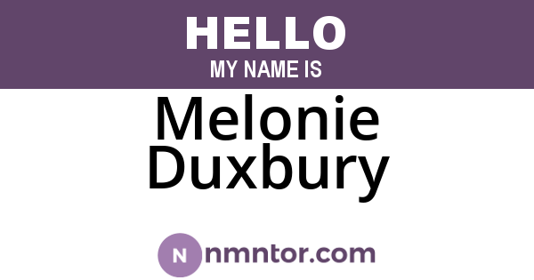 Melonie Duxbury