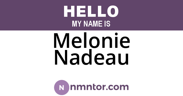 Melonie Nadeau