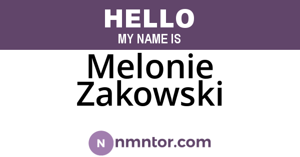 Melonie Zakowski