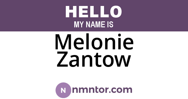 Melonie Zantow