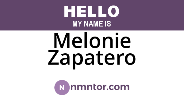 Melonie Zapatero