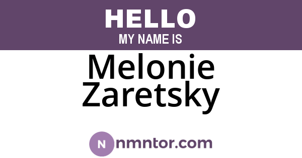 Melonie Zaretsky