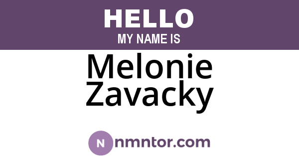 Melonie Zavacky