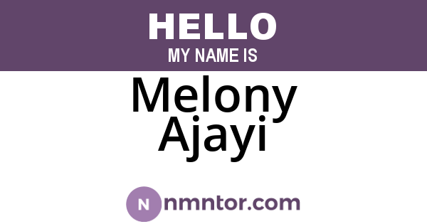 Melony Ajayi