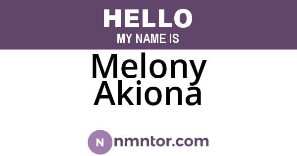 Melony Akiona