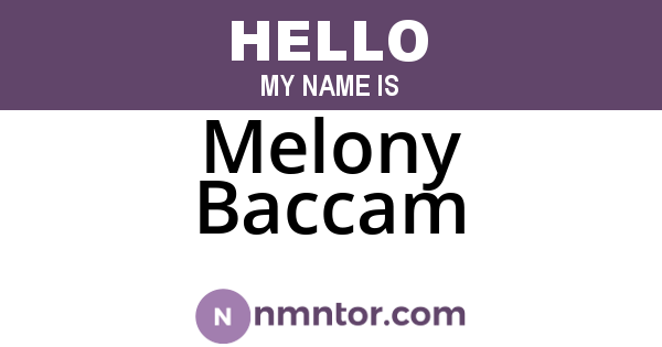 Melony Baccam