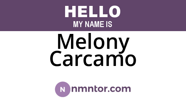 Melony Carcamo